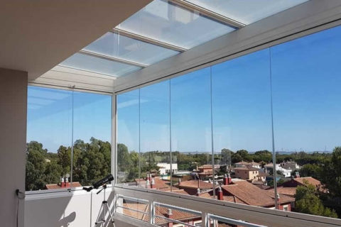 Cortinas de cristal áticos